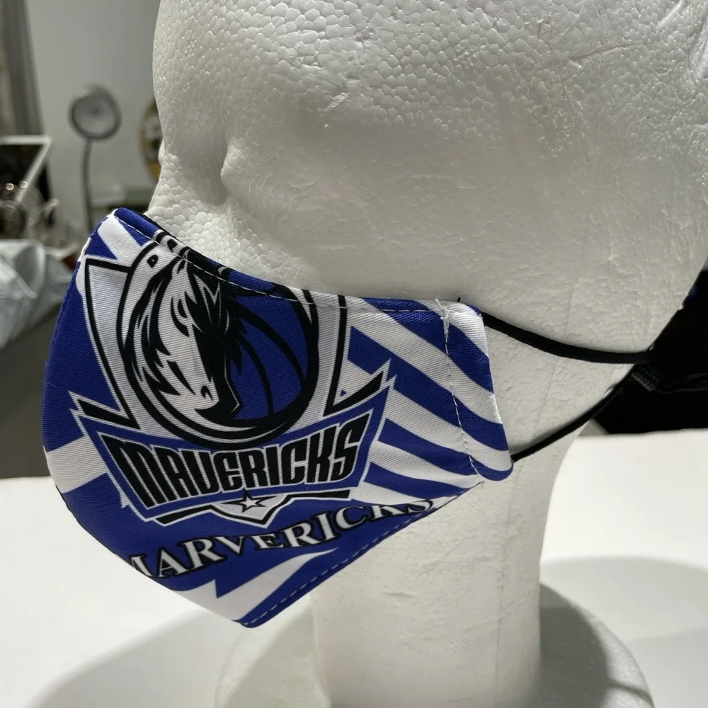 Dallas Mavericks NBA logo Blue Color Face Mask ~ one size fits most
